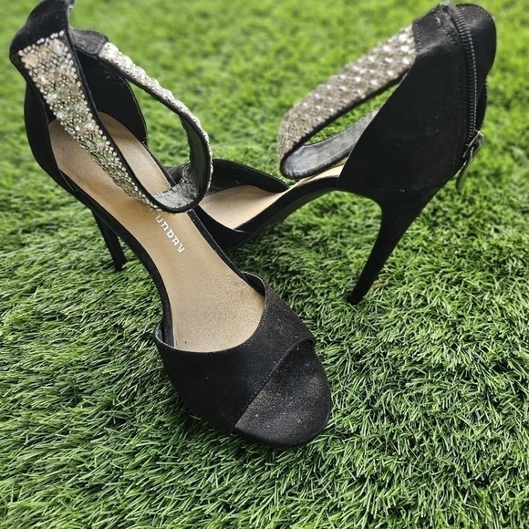 Chinese laundry heels size 9 Black Women Glitter Party Stilleto - Picture 4 of 8